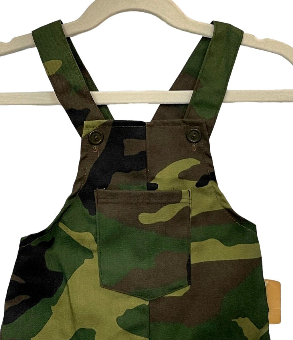 Camouflage Overalls w/Bib, Toddler Size 12 Months by; Young Commandos NEW