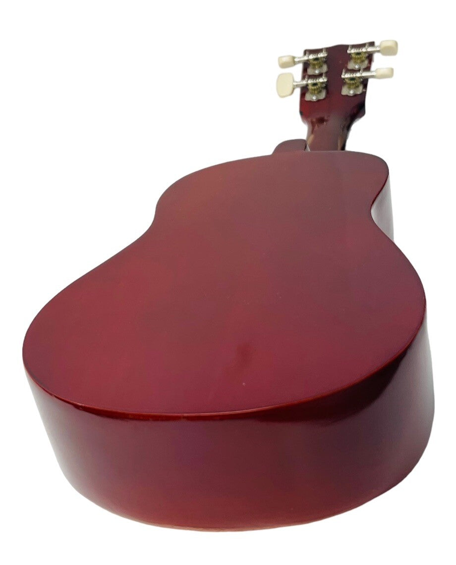 UKULELE with LANIKIA CO-UT DIGITAL TUNER & ACCESSIORIES - OAK & RED WOOD.