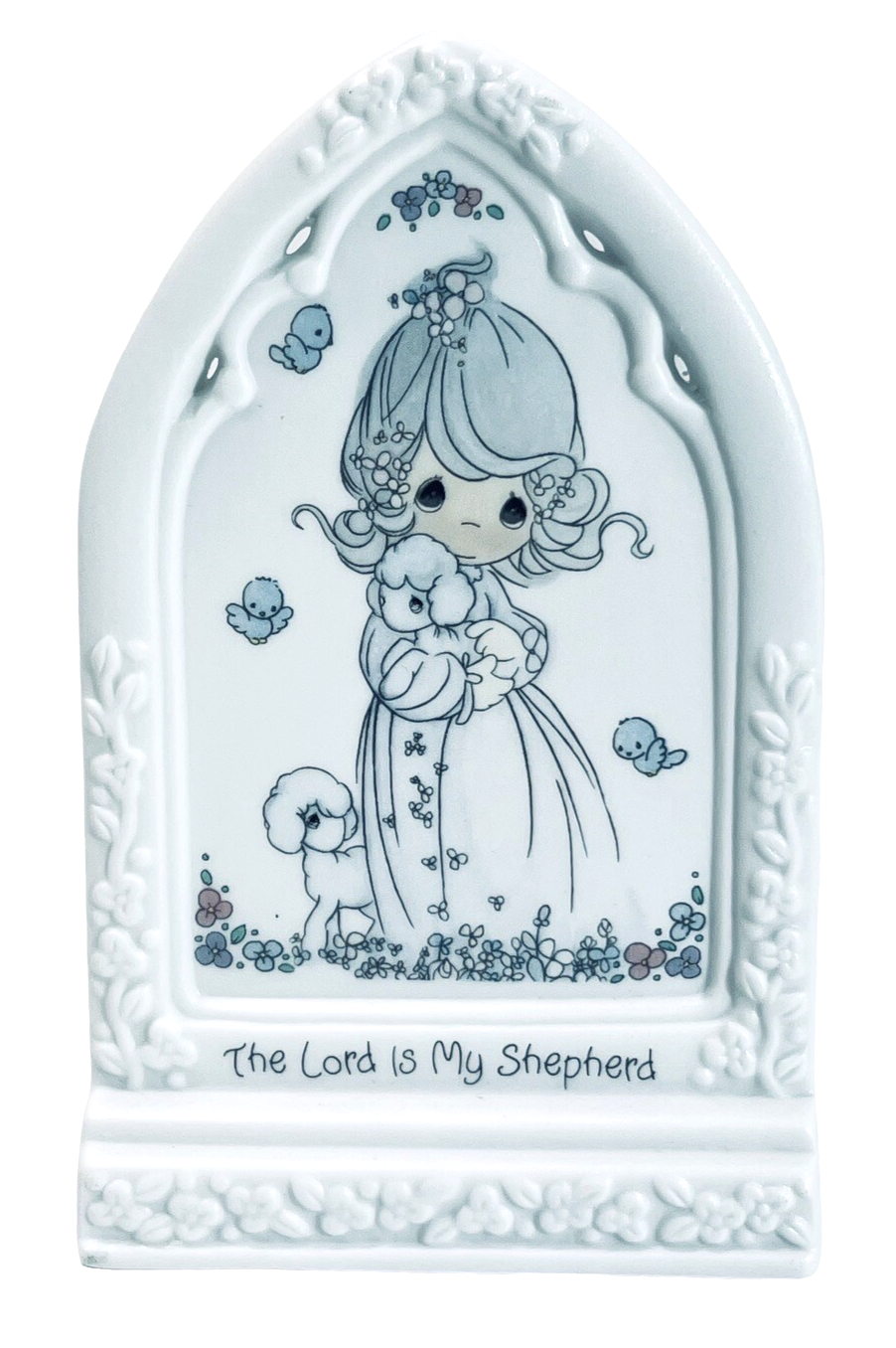 Precious Moments GIRL WITH LAMBS PLAQUE 1993 Enesco - 255866