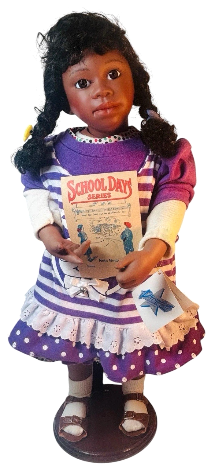 Mary Van Osdell Lucinda African American Doll Signed & Number 24” Tall W/Stand