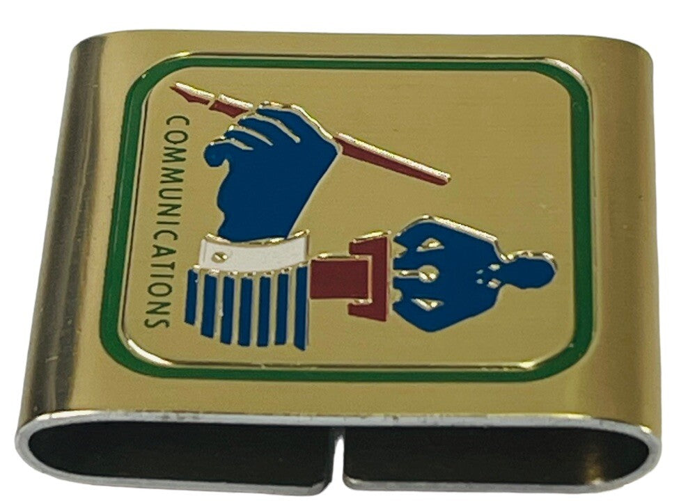 BSA COMMUNICATIONS METAL BELT SLIDE MERIT CLIP BOY SCOUTS OF AMERICA VINTAGE