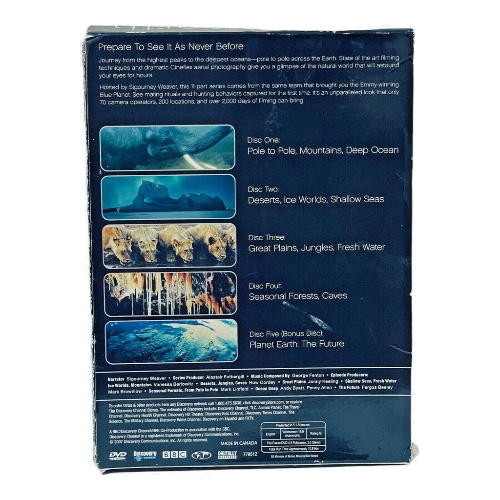 Planet Earth DVDs 5-Disc Set Discovery Channel 2009 Collector's Edition