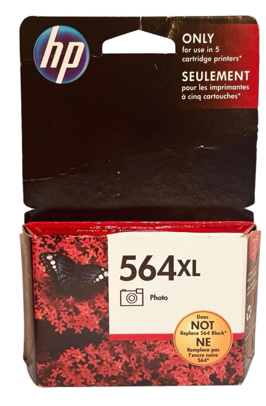 NEW SEALED GENUINE HP 564XL PHOTO BLACK Ink Cartridge Mar 2021