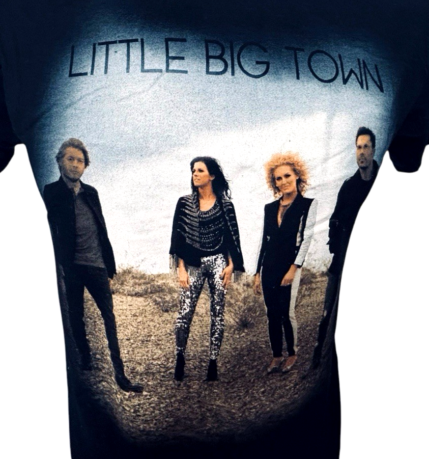 Official 2013 LITTLE BIG TOWN T-SHIRT T "THE TORNADO TOUR", 2-Sided black S: Med