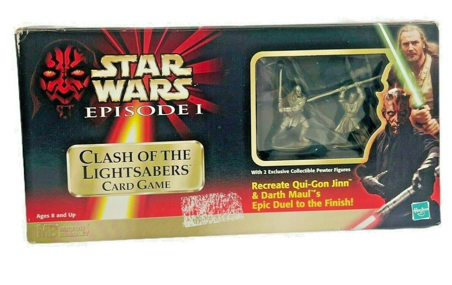Star Wars Exclusive Pewter Figures w/Card Game 1 Clash of The Light Sabers