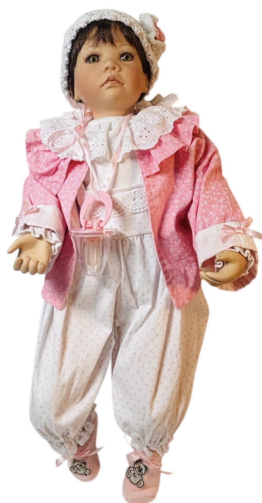 RARE DES PUPPENED KUNSTARCHIV PORCELAIN DOLL BABY 22'' TALL 3LBS WT. BY: S SAURT