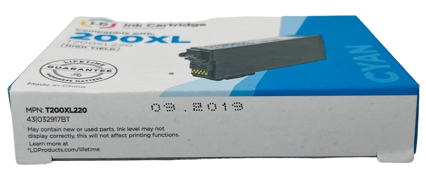 CYAN Ink Cartridge ™ Compatible with: 200XL T200XL220 HIGH YIELD ~ LD