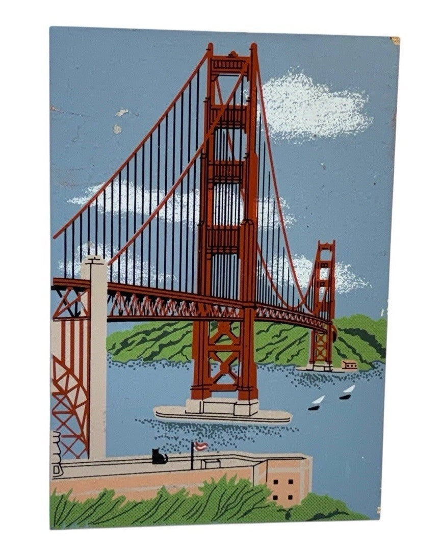 The Cat's Meow Wooden 1933 GOLDEN GATE BRIDGE ~ 1984 VICTORIAN ROWHOUSE ALAMO SQ