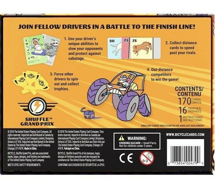 Grand Prix Racing Card Game Shuffle (Strategic-Thinking) "NEW - FACTORY SEALED"