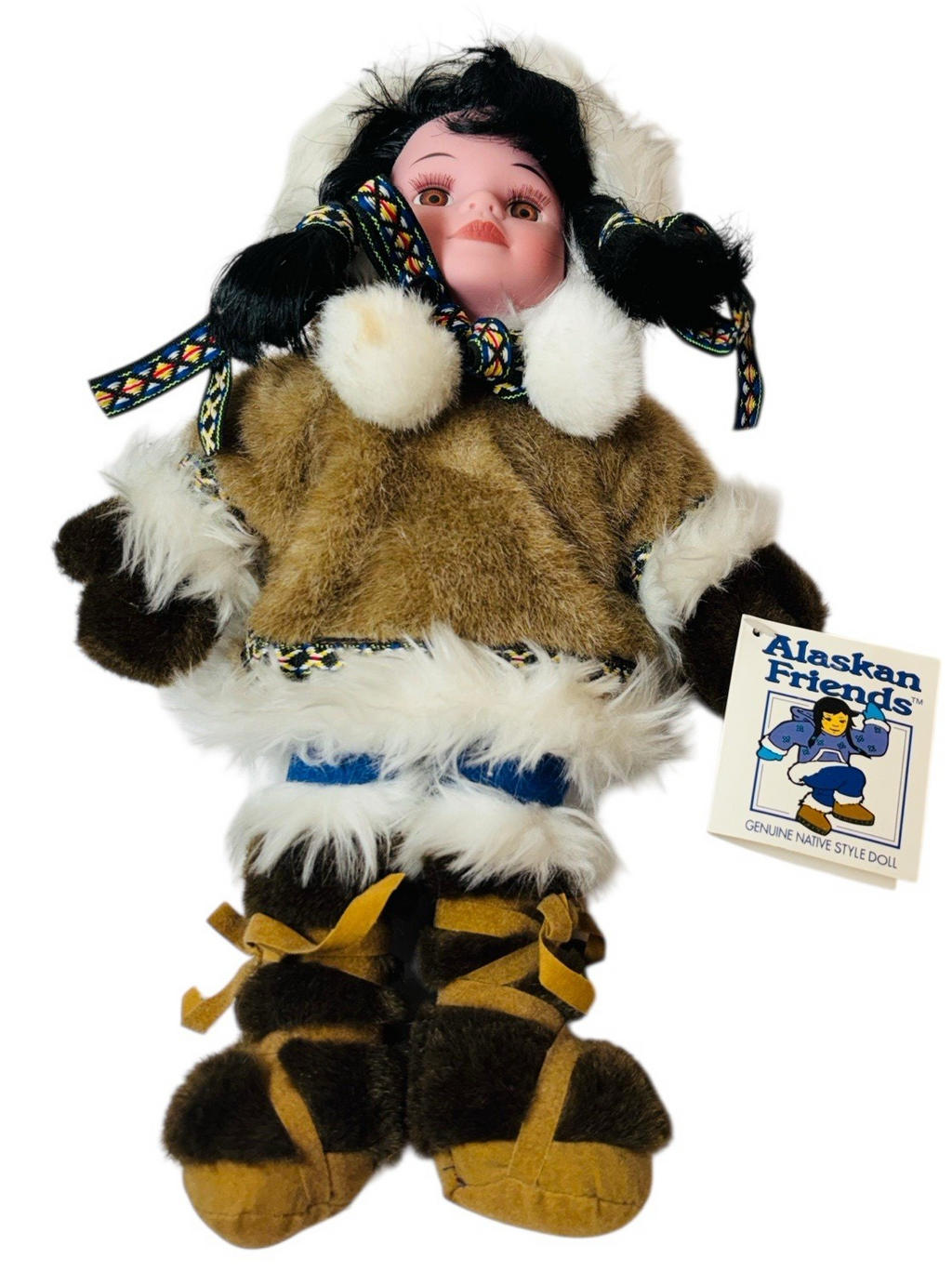 Alaskan Friends Arctic Circle Eskimo Girl Doll Fur Coat Alaska (XX0036)