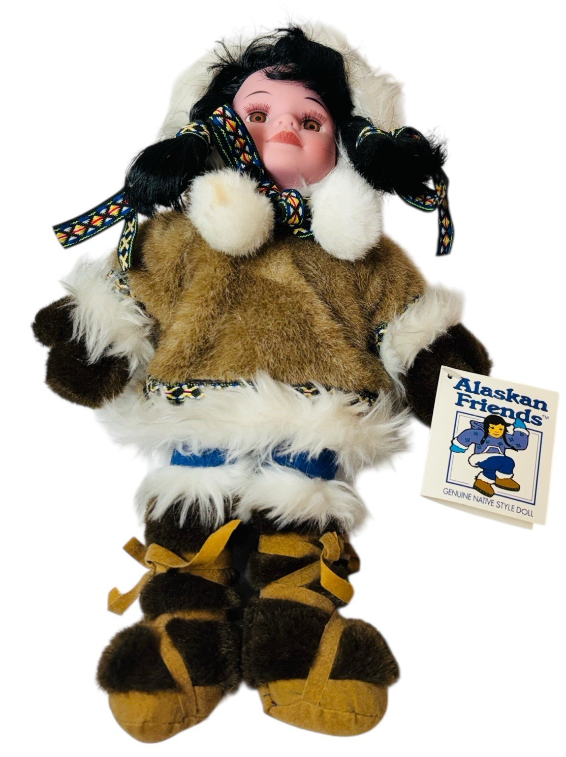 Alaskan Friends Arctic Circle Eskimo Girl Doll Fur Coat Alaska (XX0036)