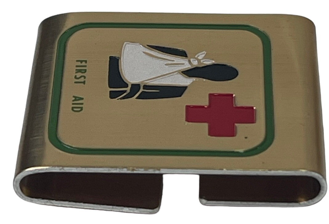 BSA FRIST AID METAL BELT SLIDE MERIT CLIP BOY SCOUTS OF AMERICA VINTAGE