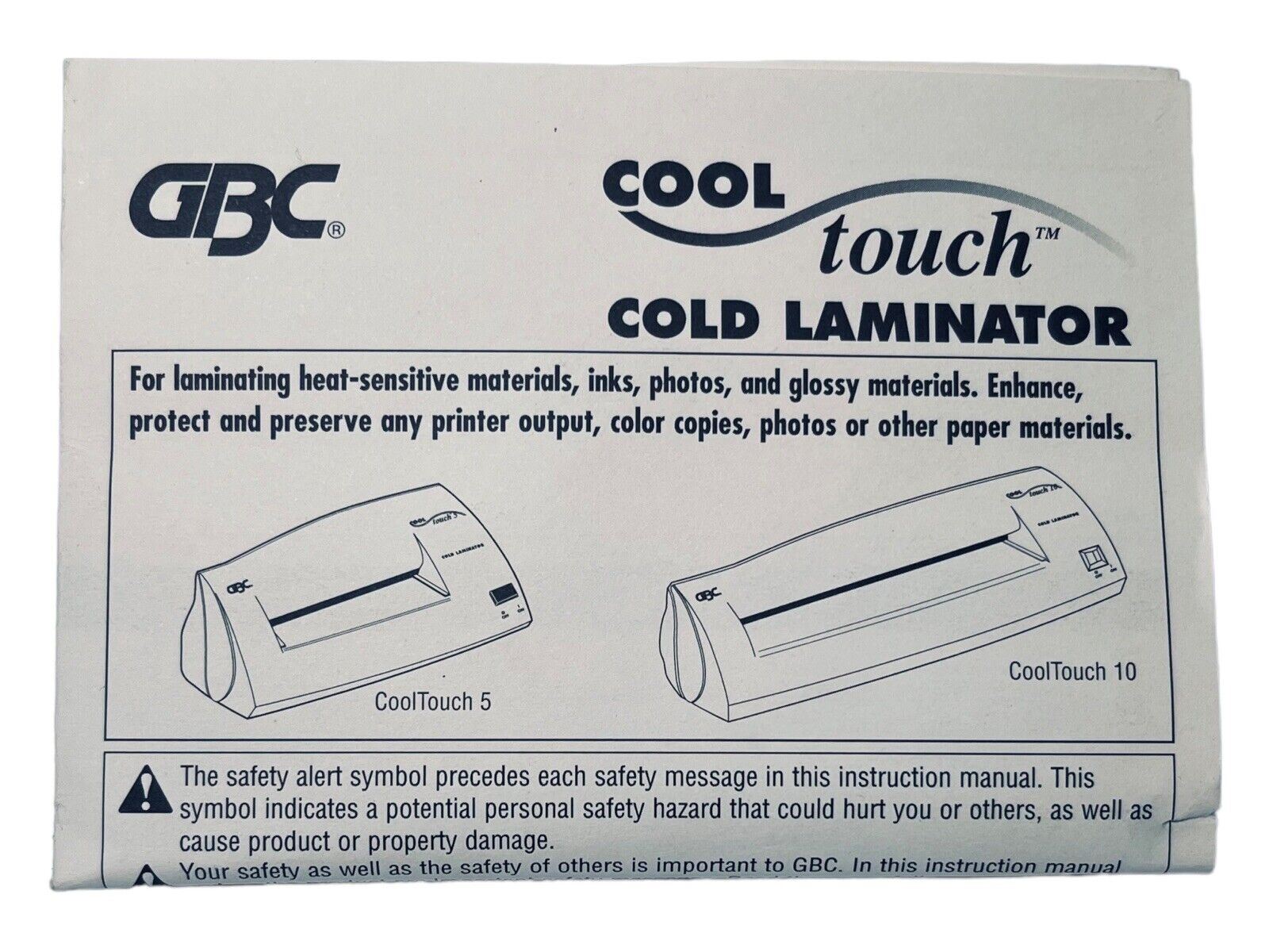 GBC Laminator Cool Touch 5 Cold Model CT-5 Electric 5" Home or Office,  NEW