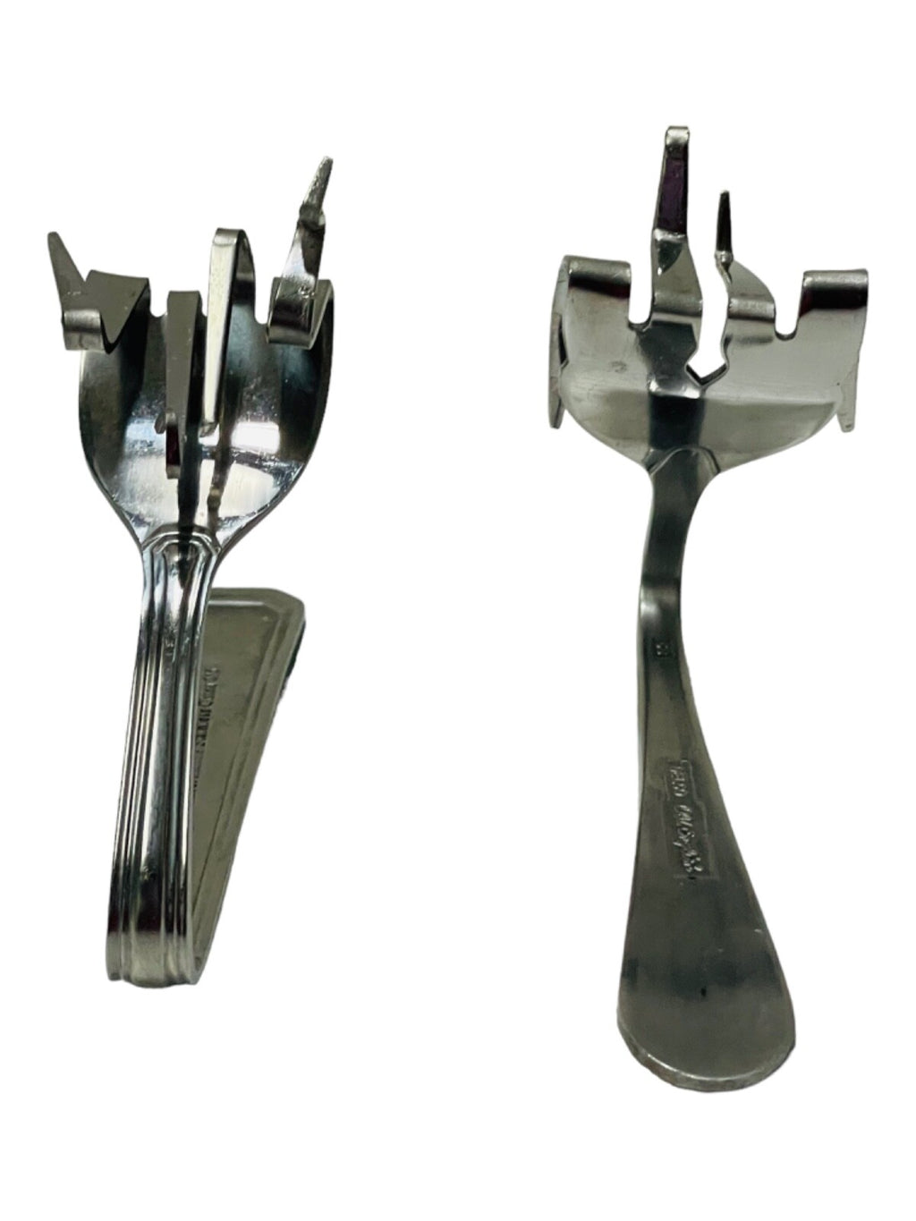 Cambridge STAINLESS-STEEL Tasting Spoon & 2-Specialty Curve-Forks - PREOWNED