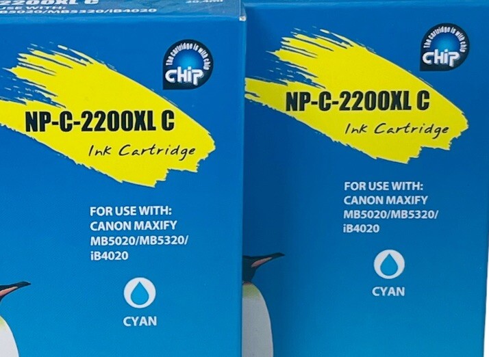INK CARTRIDGE ~ COLOR: CYAN ~ Expired 9/17~G&G NP-C-2200XL C NEW FACTORY-SEALED