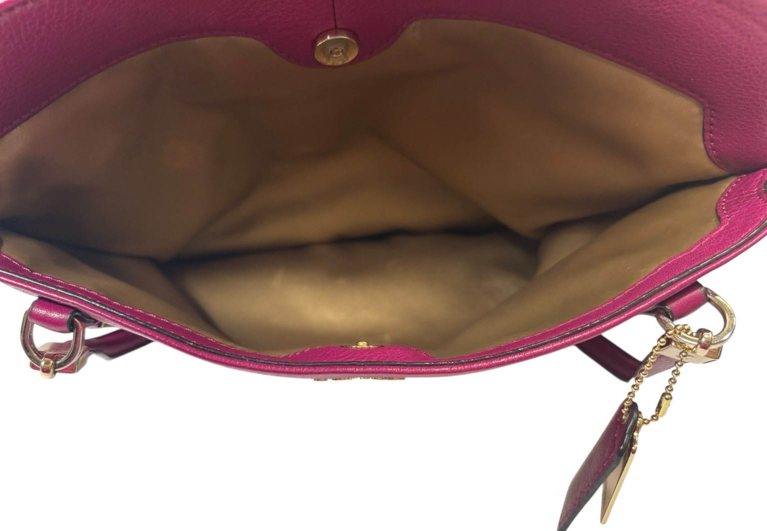 WOW Coach Madison Kimberly Carry All Leather Satchel Bag "Vibrant Magenta".