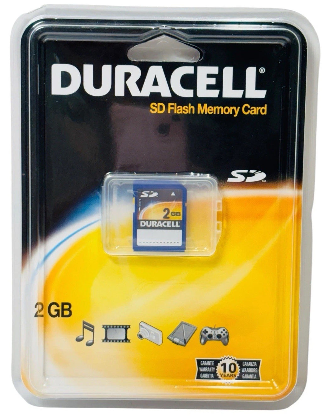 Duracell SD Flash Memory Card 2 GB, New in Original Unopened Packaging