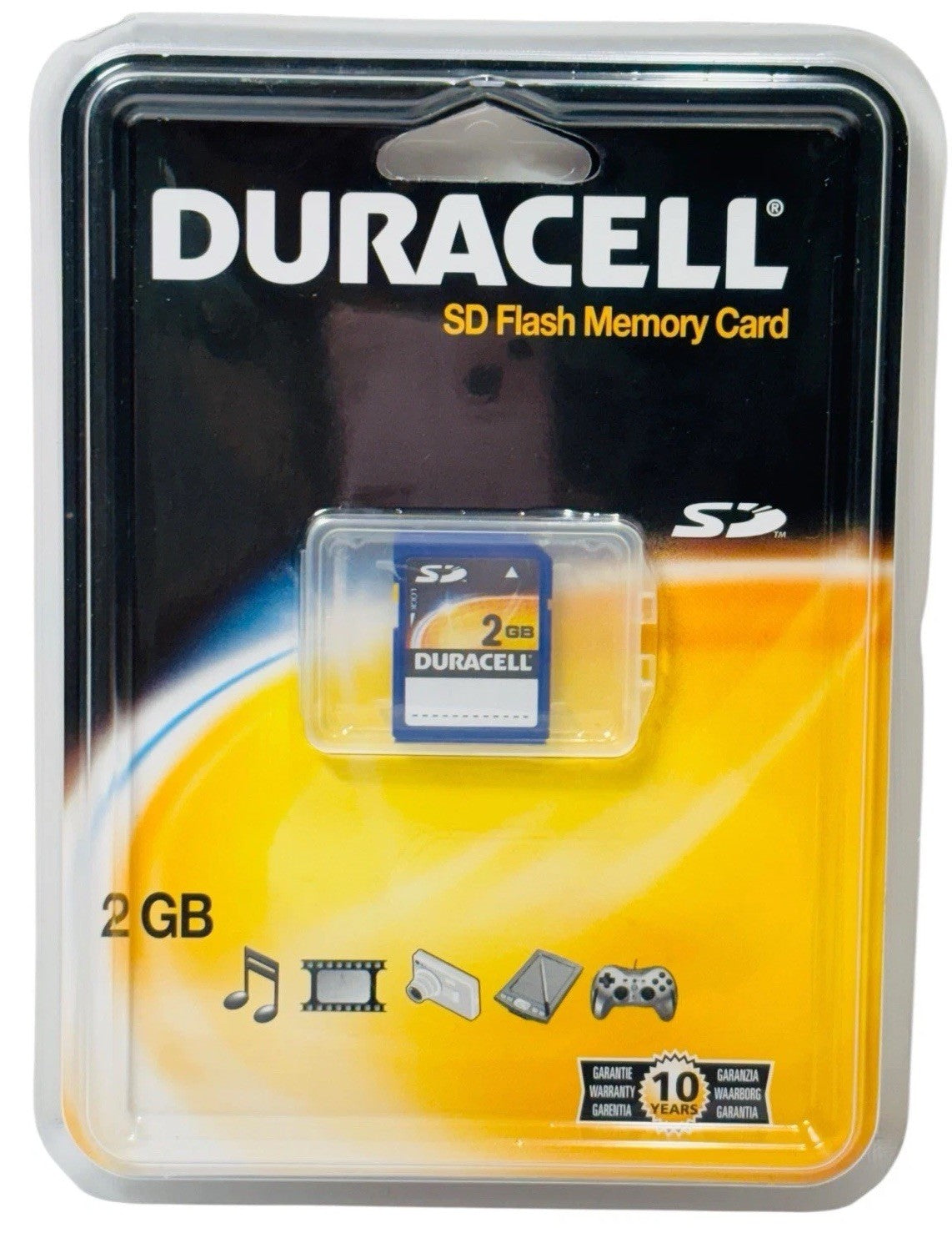 Duracell SD Flash Memory Card 2 GB, New in Original Unopened Packaging