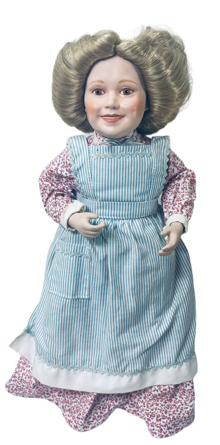 Danbury Mint J Belle Porcelain Doll "Is It Sweet Enough" Grandma in Apron 14"