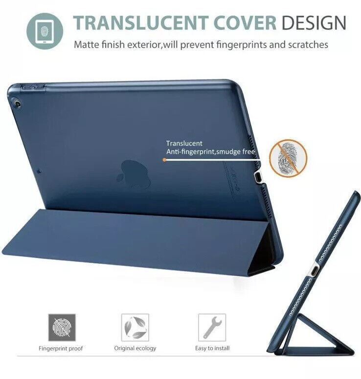 iPad Case 9.7" Apple - TRANSLUCENT COVER DESIGN - Navy Blue - heyday