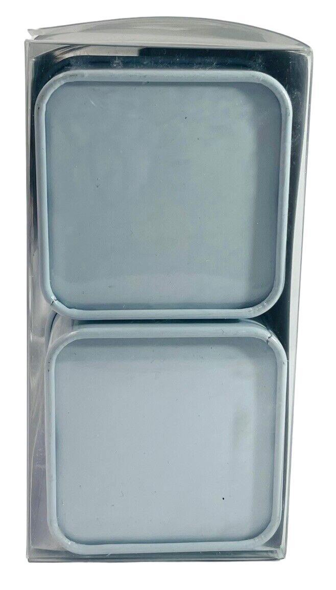 White Metal Favor Boxes 10 White & Gold Tins w/Lids & Gold Lables - Martha Stewa