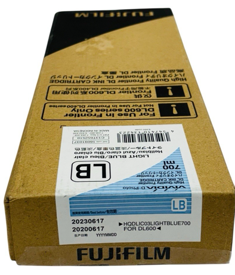 Genuine FujiFilm 16091037 Light Blue Ink 700ML For Frontier DL600 DL650 ~ NEW