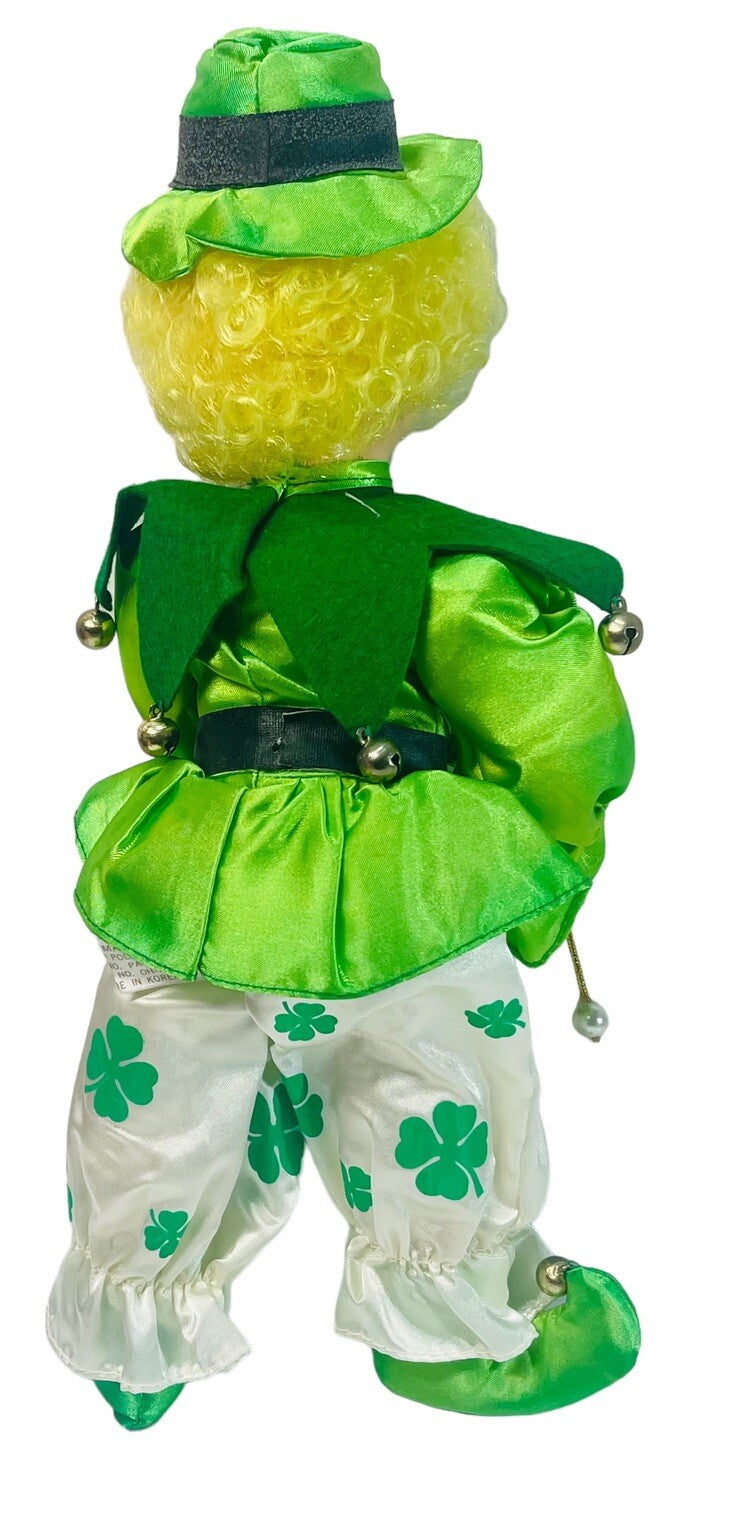 St Paddy Day Porcelain Clown Doll - Calendar Clown March 1986 In Box Brinns