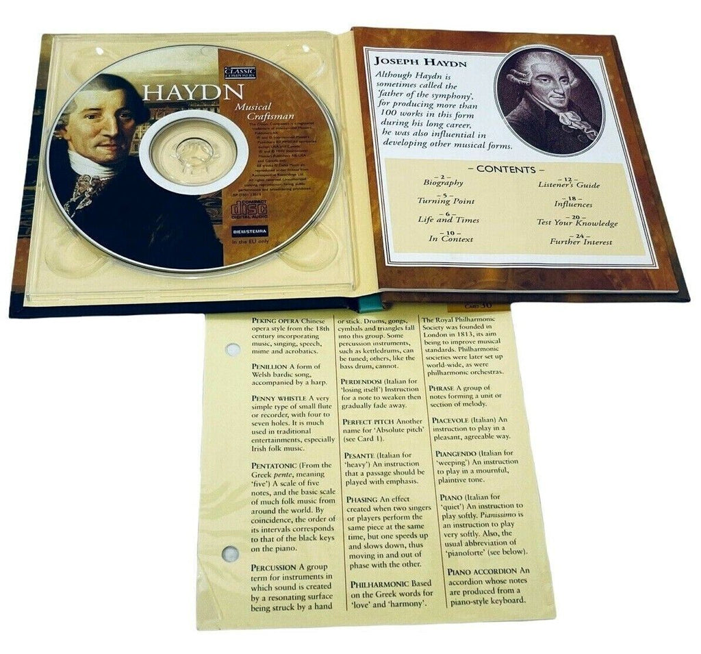 CLASSIC COMPOSERS HAYDN, MOZART, & MOZART CDs W/23 PAGE BIOGRAPHY BOOKLET LOT-3