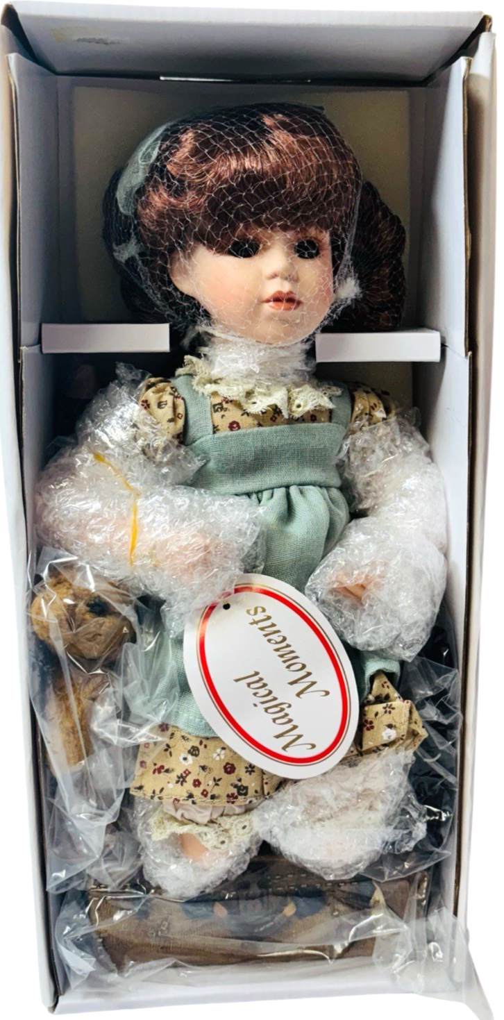 NEW Magical Moments Porcelain Doll MANDY w/COA, Accessories, Original Box, NRFB.