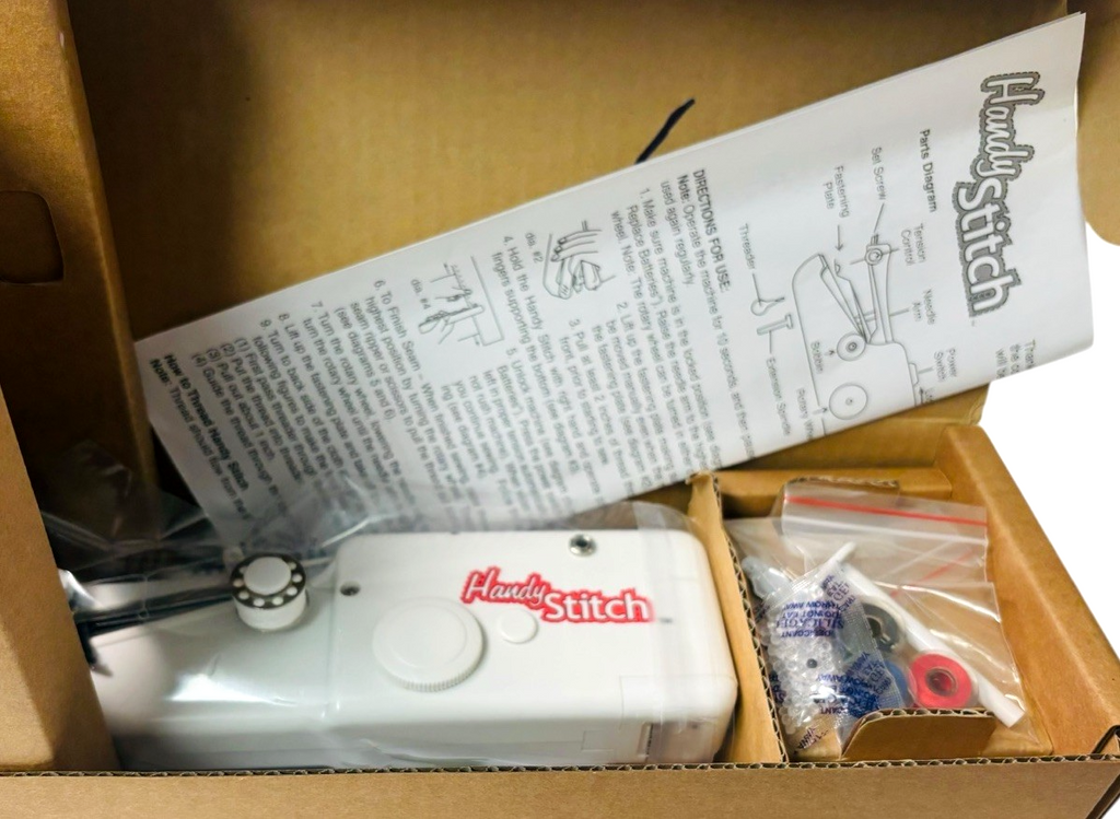 Handy Stitch - Portable Battery Powered Handheld Sewing Machine with Manual