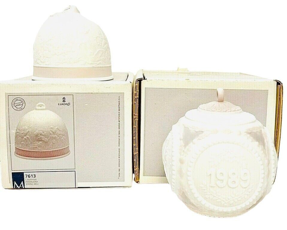 1991-LLADRO VALENCICA PORCELAIN SPRING & SUMMER BELL & BALL FIGUFINRE