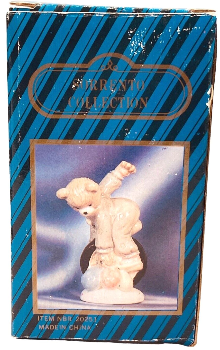 Porcelain Circus Bear on Unicycle Figurine Vintage #20251-Sorrento Collection