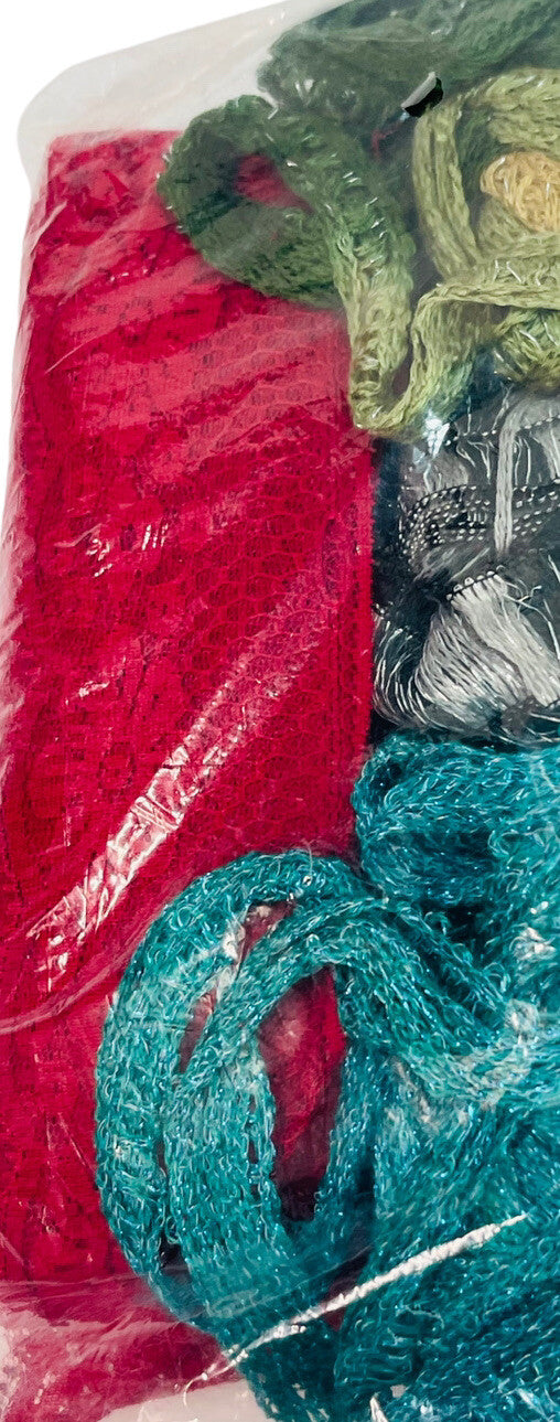 100% Mix Fibers Yarn Make 5-Scarves Net Weight 16 Oz. Fashion Pack