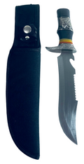 Ornate Deer Cutlery Buck Bouy Knife, with Belt Sheath Holder.