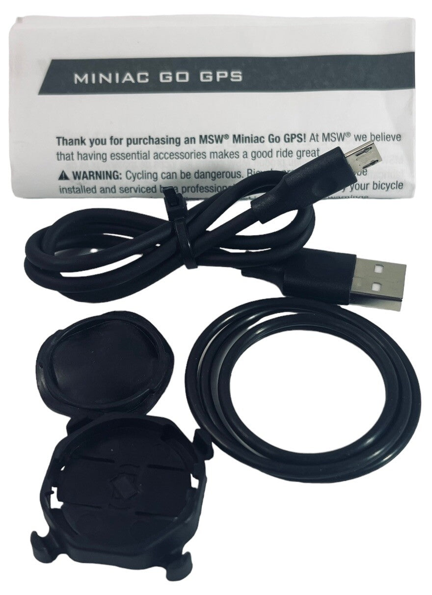 GPS WIRELESS CYCLING COMPUTER W/ACCESSORIES & MANUAL/MSW MINIC GO
