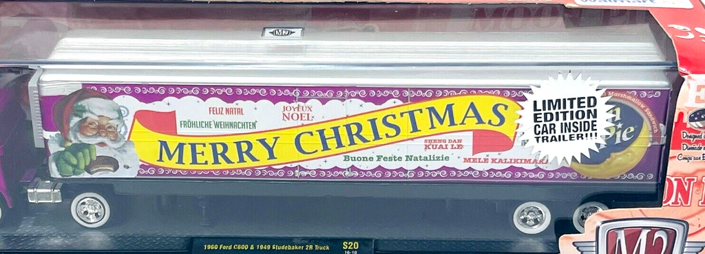 Moon Pie Purple Merry Christmas 1960 Ford C600 & 1949 Studebaker 2R Truck S20