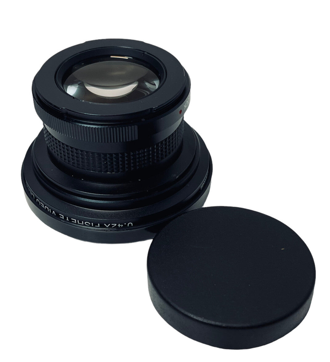 LENS ULTRA WIDE-ANGEL VIDEO VIVITAR 0.42X W/CASE, 3-ADAPTER RINGS & MANUAL.
