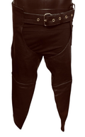 BARNEY'S Genuine Leather Motorcycle Chaps Men Size: M