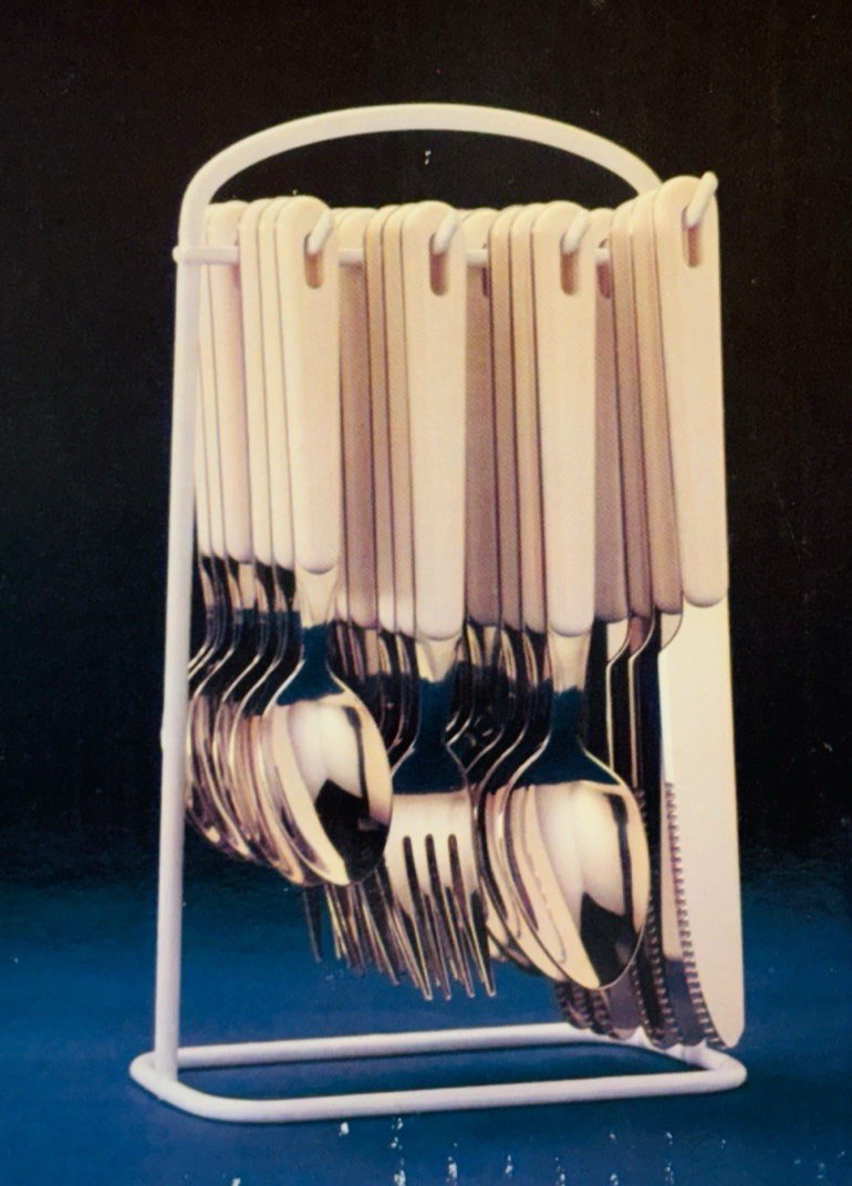 24-PIECE STAINLESS STEEL SILVERWARE SET FOR 6 HOME ACCENTS ESSENTIALS