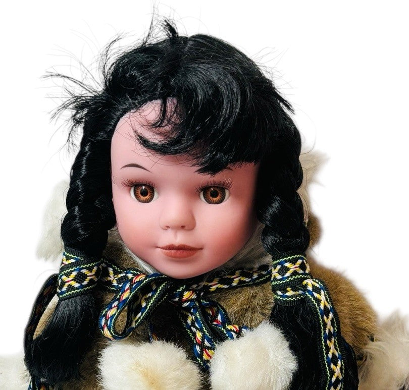 Alaskan Friends Doll Genuine Native Style Doll Girl Eskimo 10" Hand Crafted