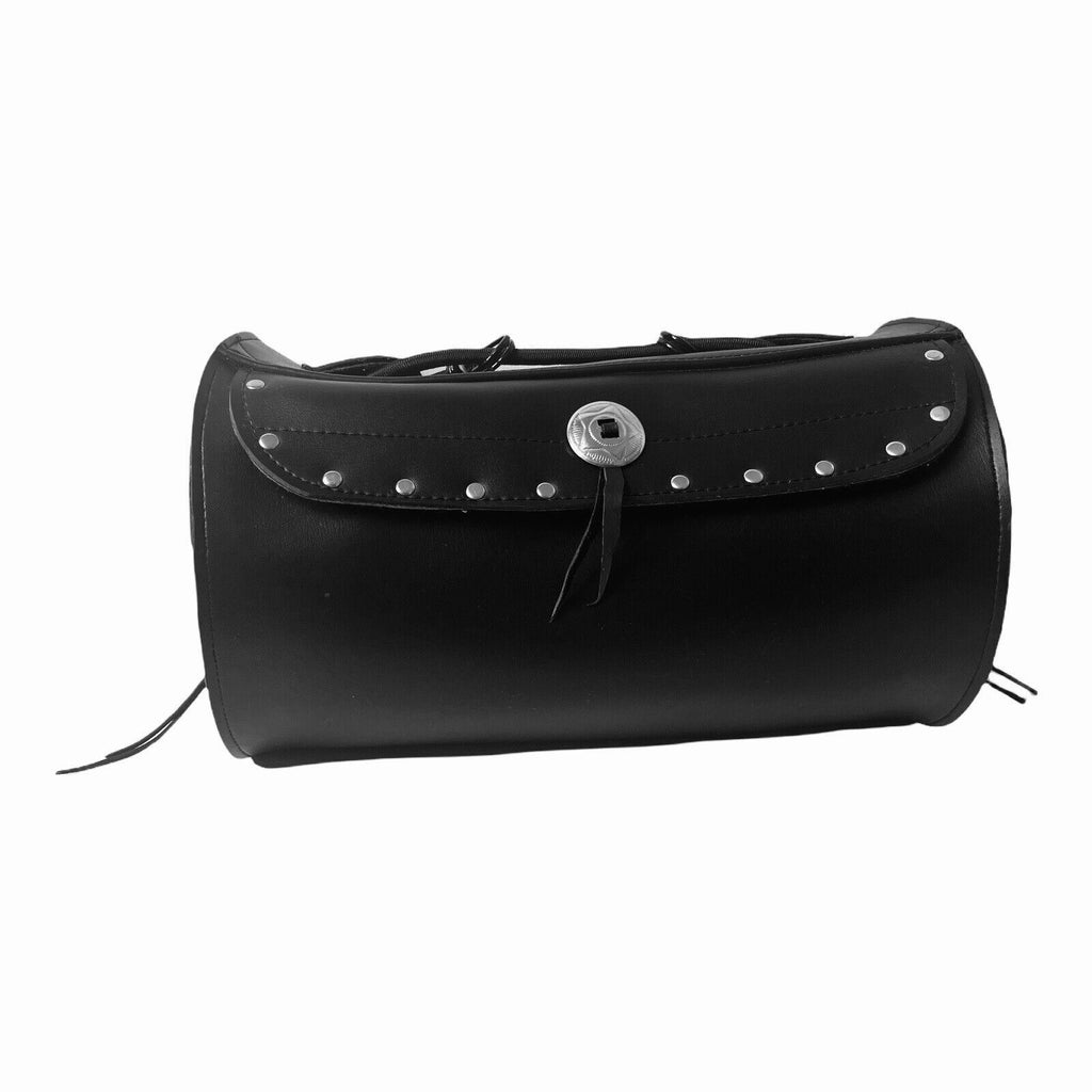 FRONT HANDLE Motorcycle LEATHER Saddlebag L 15.5 X H 5 X R 27.5 Fork Bag