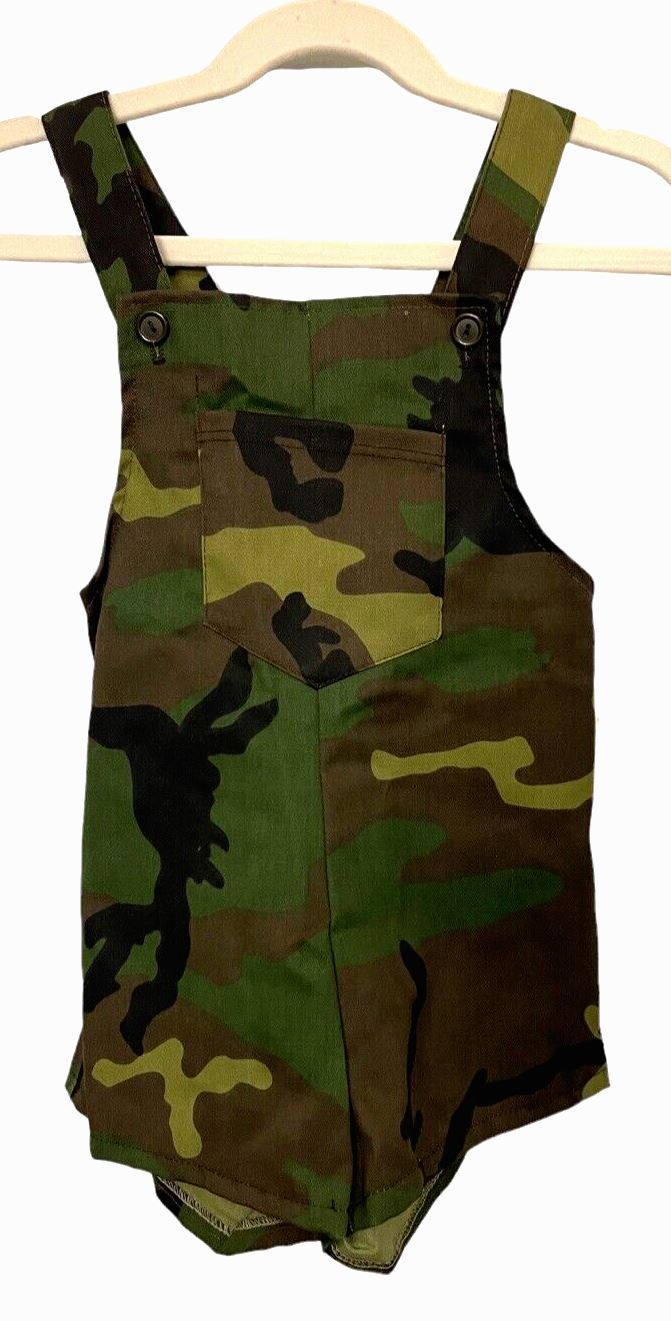 Camouflage Overalls w/Bib, CHILD Size 6 by; Young Commandos Made In USA "NEW"