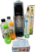 Sodastream Soda Maker Model A200 Black, Includes Starter Kit, with Bottles.