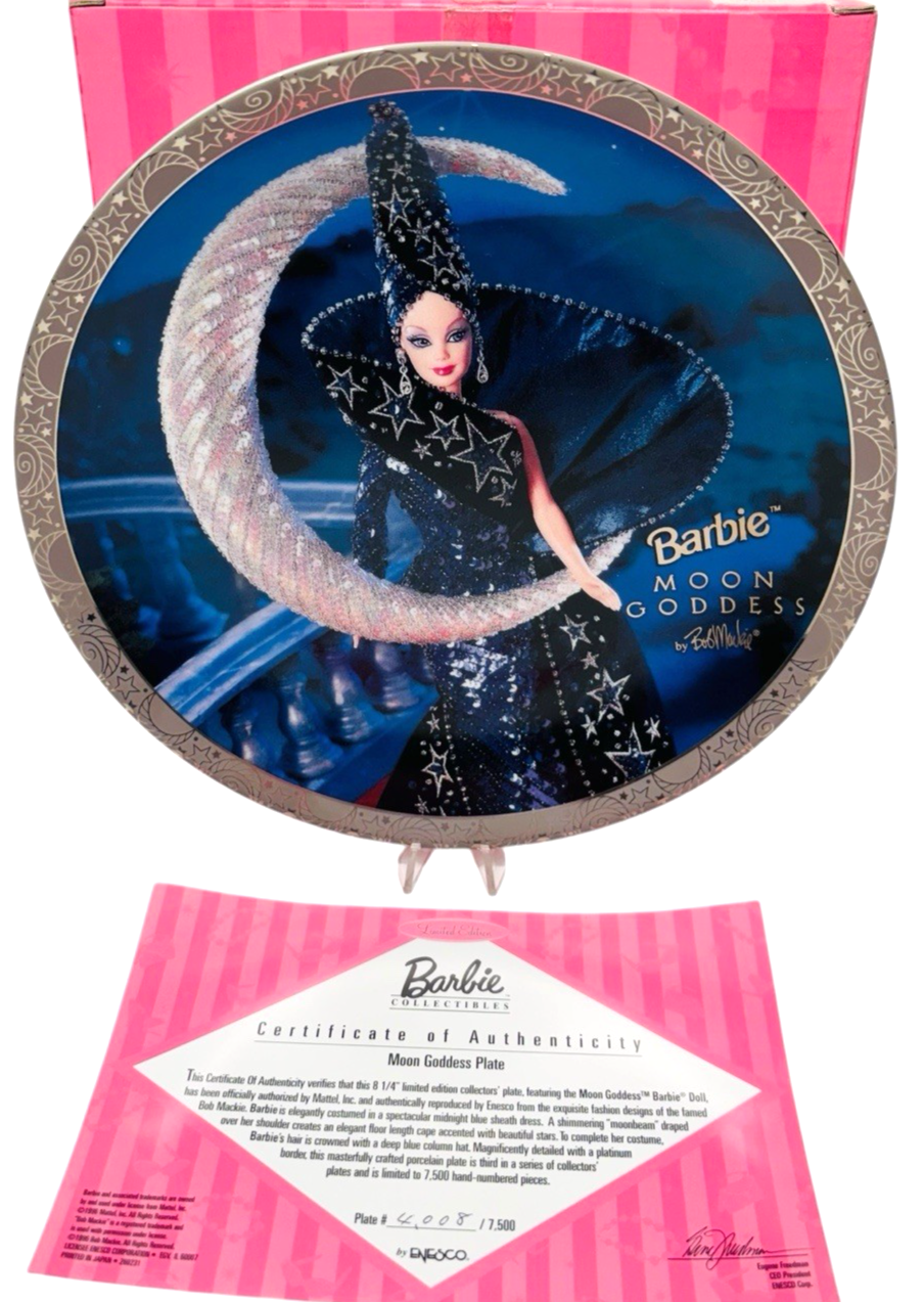 Vintage 1996 Barbie Enesco Moon Goddess Collectors 8" Plate by Bob Mackie #4008