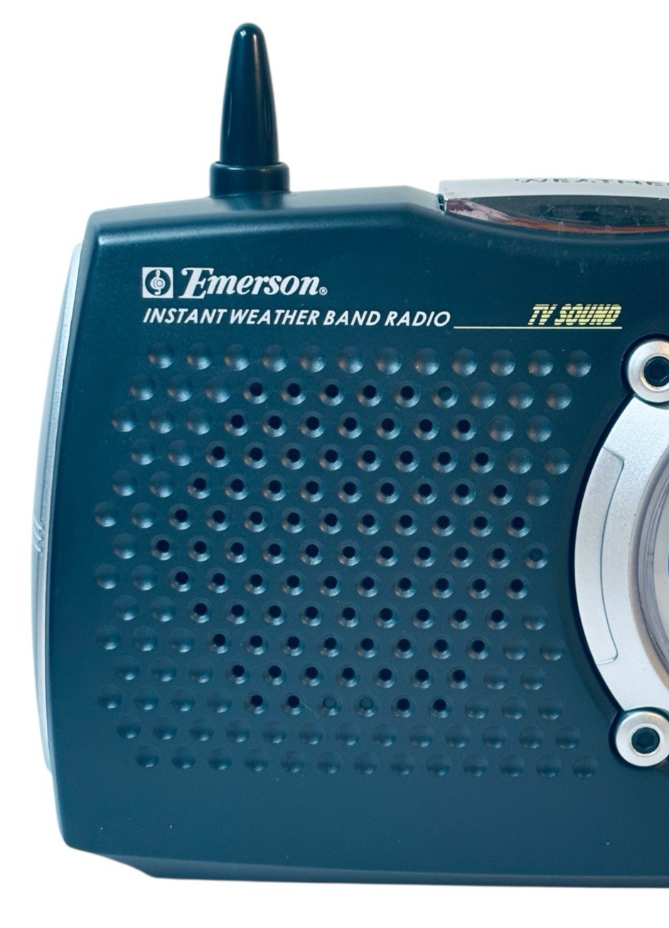 Genuine Emerson (RP6249) Dark Grey Instant Weather Band Radio w/ TV Sound!