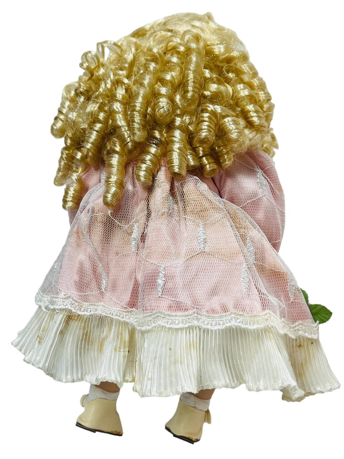 Lot of 3 VINTAGE PORCELAIN DOLLS "SWEET IN PINK" 10", 14" & 18" ~ PEROWNED.