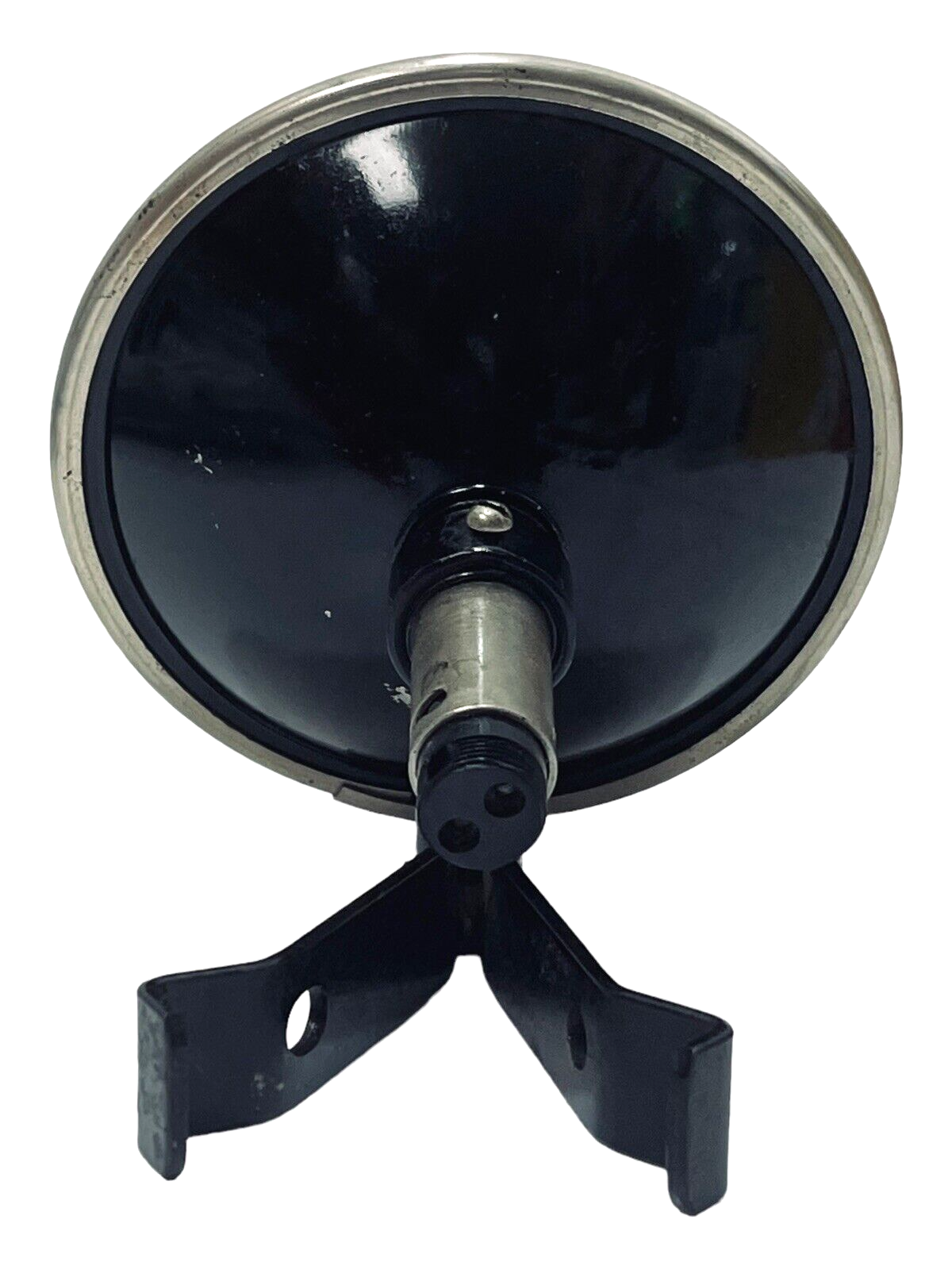 CAMERA SPOTLIGHT ~ CHORM & BLACK W/CONNECTORS ON BACK~5" X 5" ROUND ~ RARE