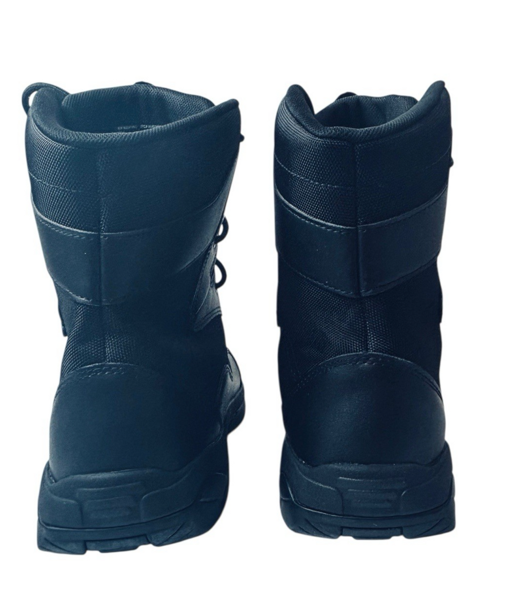 Interceptor Men's Black Leather Tactical Steel Toe Force Boots, Size 14 NEW.