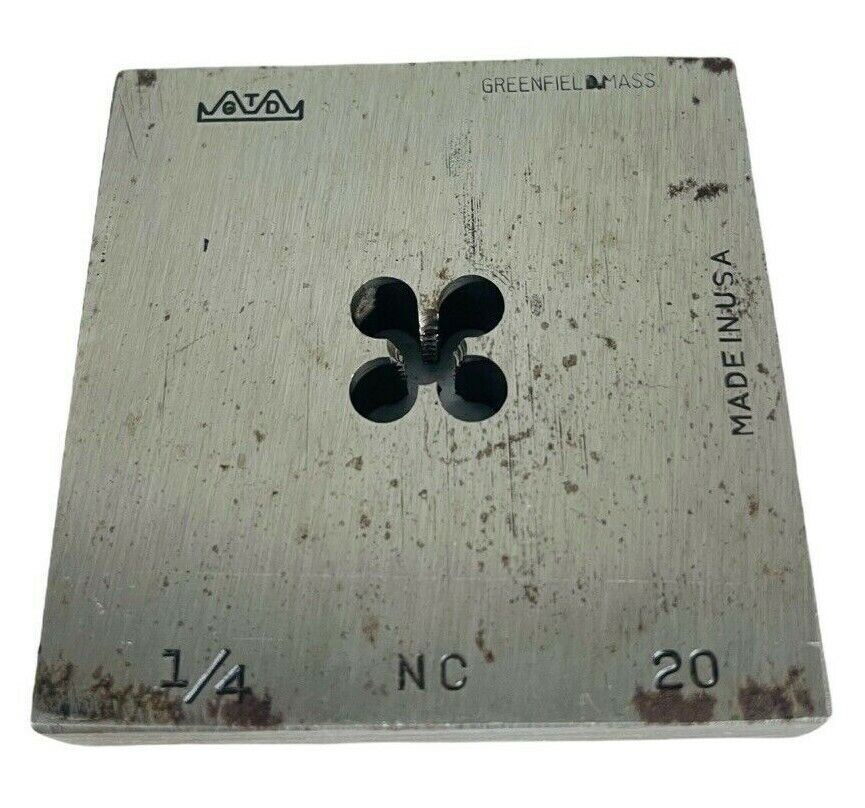 Tap & Die Square Bolt Die 1/4 NC 20 GTD No. 275 Solid 2-1/2" Greenfield-VINTAGE