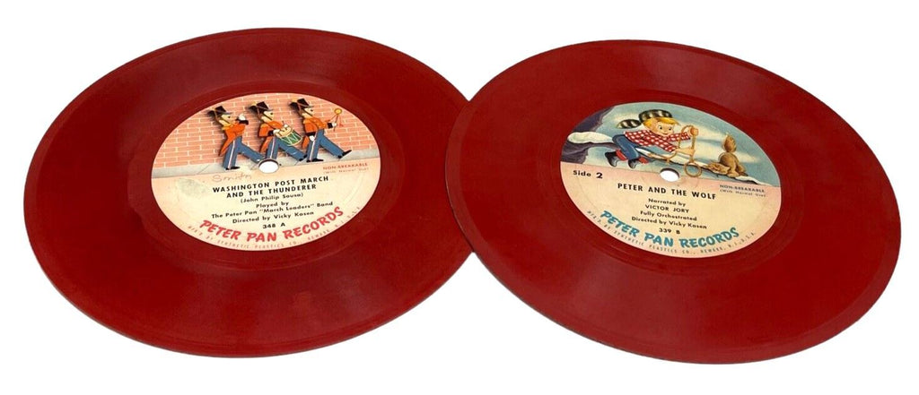 Peter Pan & Playtime Children's Records 45 RPM, Favorites Songs, Lot of 8